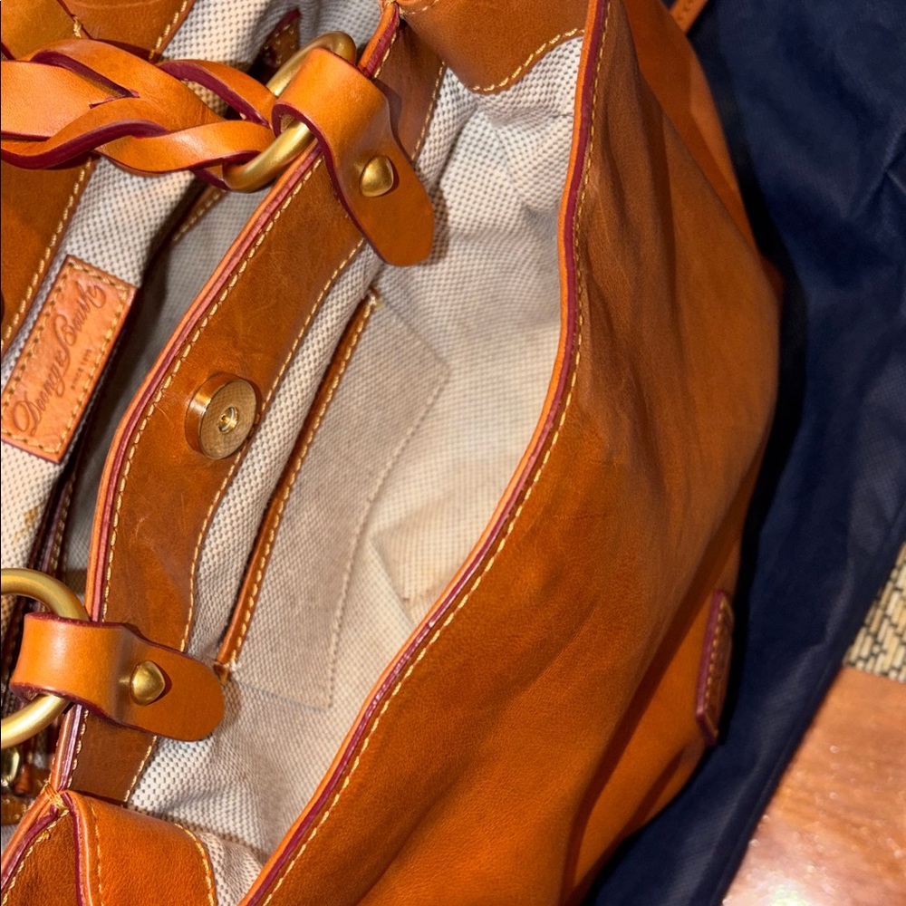 Dooney & Bourke Tan Leather Shoulder Bag - Picture 10 of 16